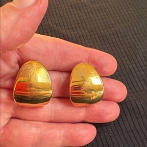 Vintage Monet Gold Earrings